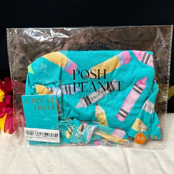 New Posh Peanut Retired “Back To School” Long Sleeve Basic Twirl Skirt Bodysuit - Picture 2 of 10